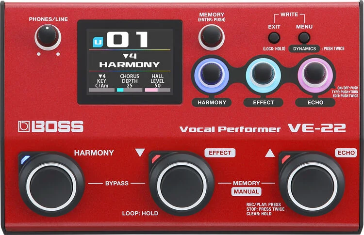  Boss VE-22 Vocal Effects and Looper Pedal Demo