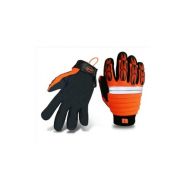 Boss Mechanics Style Miner Gloves in High Visibility - Pack of 6