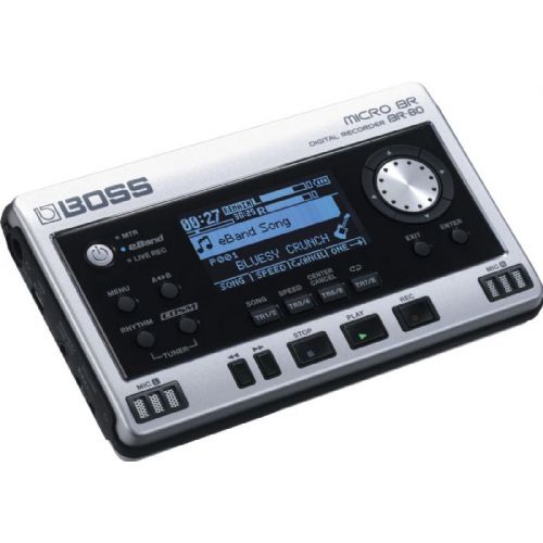  Boss Audio BOSSBR80 Micro Br Br-80 Ultimate New Portable Recording & Jam-along Tool For Guitarists & Other Musicians