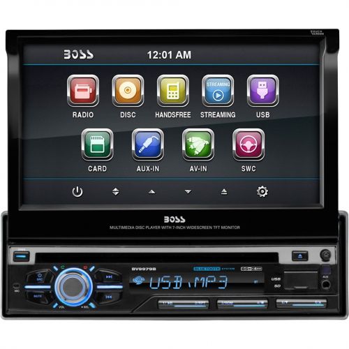  Boss Audio BV9979B Single-DIN DVD/CD Receiver with 7 Digital TFT Monitor and Bluetooth