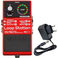 [아마존베스트]Boss Guitar Equipment Boss RC-1 Loop Station Looper Pedal + Keepdrum Power Supply 9 V