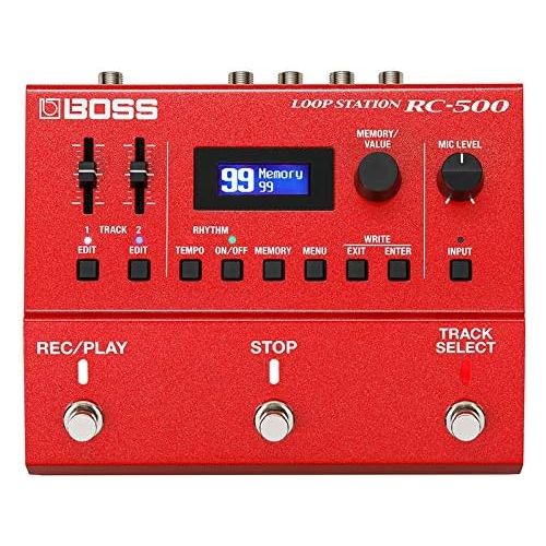  [아마존베스트]Boss Guitar Equipment Boss RC-500 2-track loop station looper effect pedal + keepdrum 9 V power supply