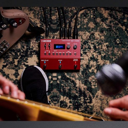  [아마존베스트]Boss Guitar Equipment Boss RC-500 2-track loop station looper effect pedal + keepdrum 9 V power supply