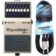 [아마존베스트]Boss Guitar Equipment Boss GE 7Graphic Equalizer for Guitar + Keepdrum Guitar Cable