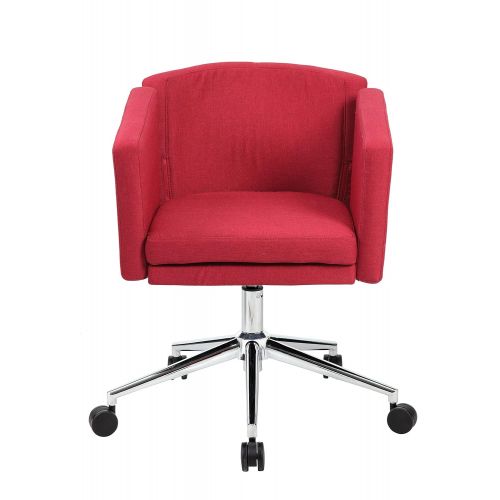  Boss Office Products Metro Club Desk Chair, Marsala Red