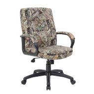 Boss Office Products B7506-MO Mossy Oak Break-Up Country Executive Mid-Back Chair Camo
