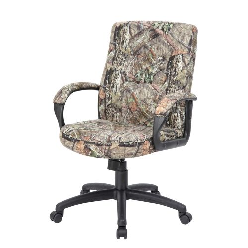  Boss Office Products B7506-MO Mossy Oak Break-Up Country Executive Mid-Back Chair Camo