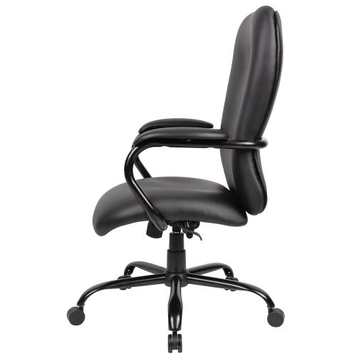  Boss Office Products B990-CP Heavy Duty CaressoftPlus Chair with 350 lbs weight Capacity in Black