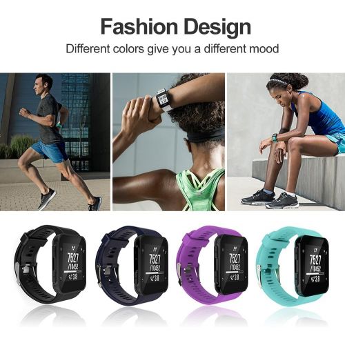  [아마존베스트]Bossblue Replacement Band for Garmin Forerunner 35, Silicone Replacement Fitness Bands Bracelet Sport Strap Wristband Accessory with Screwdriver for Garmin Forerunner 35