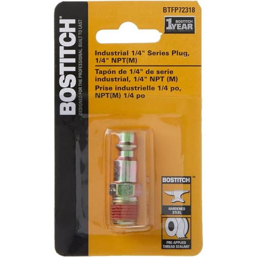  Bostitch BTFP72318 Industrial 1/4-Inch Series Plug - 1/4-Inch NPT Male Thread