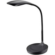 Bostitch Office KT-VLED1502-BLK Gooseneck LED Desk Lamp with USB Charging Port, Dimmable, Black