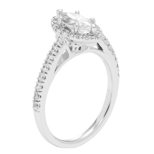  Boston Bay Diamonds 14k White Gold 14ct TDW Marquise Diamond Halo Wedding Engagement Bridal Ring Set (I-J, I1-I2) by Boston Bay Diamonds