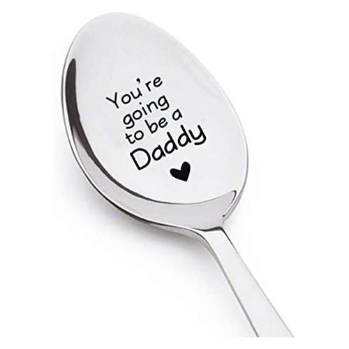  [아마존베스트]Boston Creative company Youre Going to Be a Daddy Spoon - Baby Announcement Spoon -Tell Your Husband You Are Expecting with This Adorable Spoon- Engraved Unique Gift - Spoon Gift #