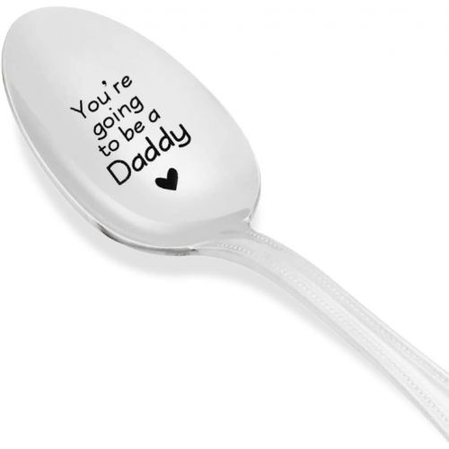  [아마존베스트]Boston Creative company Youre Going to Be a Daddy Spoon - Baby Announcement Spoon -Tell Your Husband You Are Expecting with This Adorable Spoon- Engraved Unique Gift - Spoon Gift #
