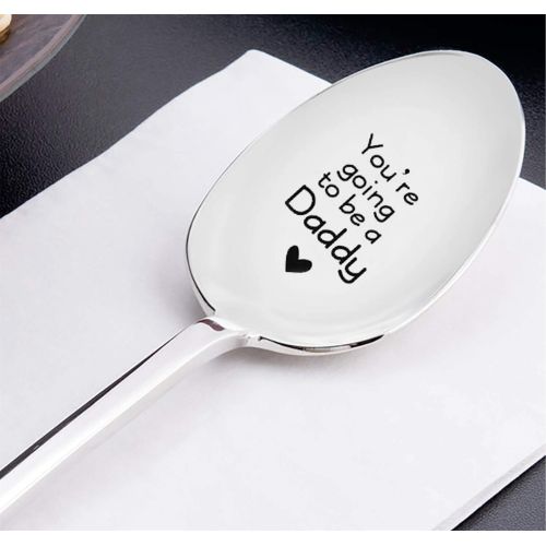  [아마존베스트]Boston Creative company Youre Going to Be a Daddy Spoon - Baby Announcement Spoon -Tell Your Husband You Are Expecting with This Adorable Spoon- Engraved Unique Gift - Spoon Gift #