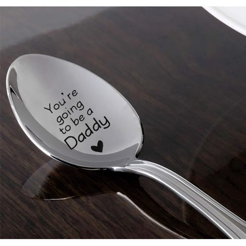  [아마존베스트]Boston Creative company Youre Going to Be a Daddy Spoon - Baby Announcement Spoon -Tell Your Husband You Are Expecting with This Adorable Spoon- Engraved Unique Gift - Spoon Gift #