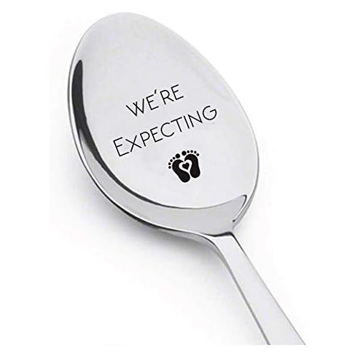  [아마존베스트]Boston Creative company LLC Were Expecting Spoon- Pregnancy Announcement Spoon- Best Selling Item -Engraved Unique Gift Ideas - Spoon Gift # A8