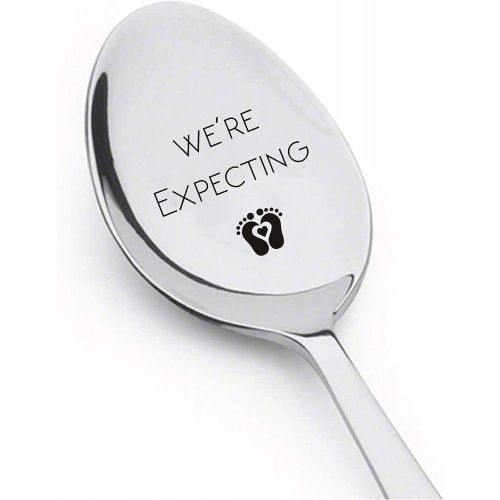  [아마존베스트]Boston Creative company LLC Were Expecting Spoon- Pregnancy Announcement Spoon- Best Selling Item -Engraved Unique Gift Ideas - Spoon Gift # A8