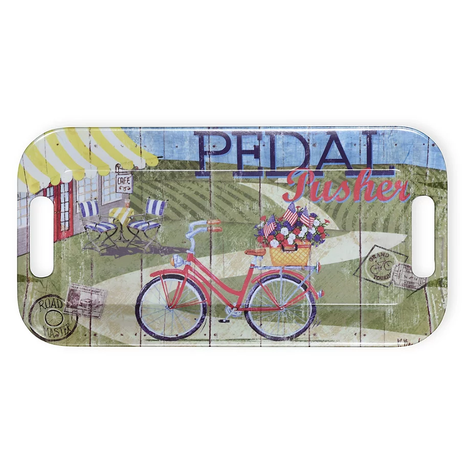 Boston International Pedal Pusher Melamine Tray in BlueGreen