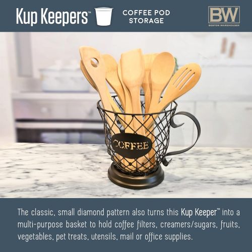  [아마존베스트]Boston Warehouse Mug Kup Keeper Coffee Pod Storage, 20 Capacity, Oiled Bronze