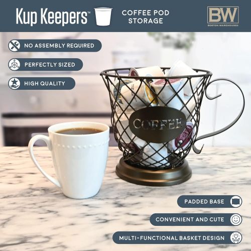  [아마존베스트]Boston Warehouse Mug Kup Keeper Coffee Pod Storage, 20 Capacity, Oiled Bronze