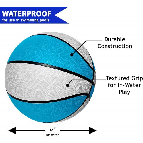  Botabee Regulation Size Swimming Pool Basketball Perfect Water Basketball for Swimming Pool Basketball Hoops & Pool Games Regulation Size, Waterproof Basketball for Ages 12+ (Size