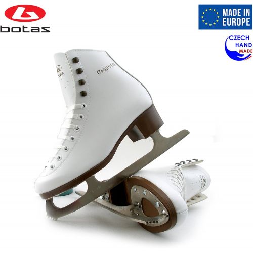  [아마존베스트]Botas - Model: Regina/Made in Europe (Czech Republic) / Figure Ice Skates for Women, Girls, Kids/Nicole Blades/White Color