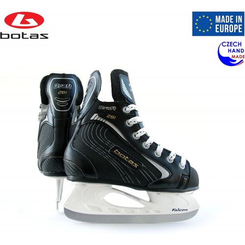 [아마존베스트]Botas - Draft 281 - Mens Ice Hockey Skates | Made in Europe (Czech Republic) | Color: Black