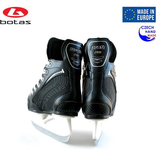  [아마존베스트]Botas - Draft 281 - Mens Ice Hockey Skates | Made in Europe (Czech Republic) | Color: Black