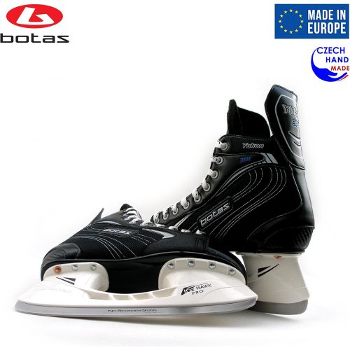  [아마존베스트]Botas - Yukon 381 - Mens Ice Hockey Skates | Made in Europe (Czech Republic) | Color: Black with Silver