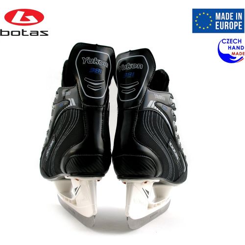  [아마존베스트]Botas - Yukon 381 - Mens Ice Hockey Skates | Made in Europe (Czech Republic) | Color: Black with Silver