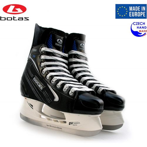  [아마존베스트]Botas - Yukon 381 - Mens Ice Hockey Skates | Made in Europe (Czech Republic) | Color: Black with Silver