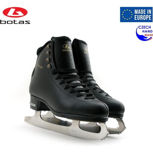  Botas - Model: Cindy/CEZAR/Made in Europe (Czech Republic) / Ice Skates/Women, Girls, Men, Boys, Kids/Leather/Stretchy Cuff/Spirit Blades