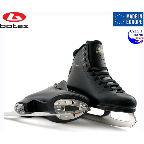  Botas - Model: Cindy/CEZAR/Made in Europe (Czech Republic) / Ice Skates/Women, Girls, Men, Boys, Kids/Leather/Stretchy Cuff/Spirit Blades