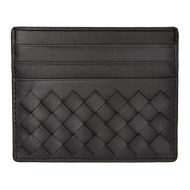 Bottega Veneta Grey Metallic Intrecciato Card Holder