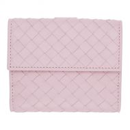 Bottega Veneta Pink Intrecciato Mini Foldover Wallet