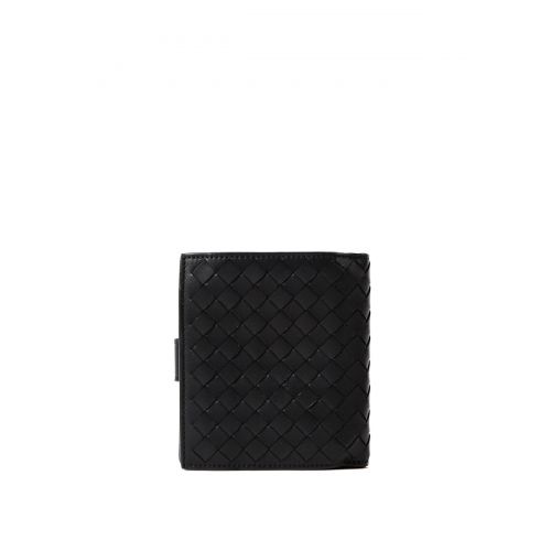 보테가 베네타 Bottega Veneta Intrecciato napa black mini wallet