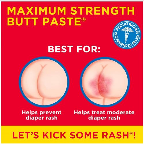  [아마존베스트]Boudreauxs Butt Paste Diaper Rash Ointment | Maximum Strength | 4 Oz | Pack of 3