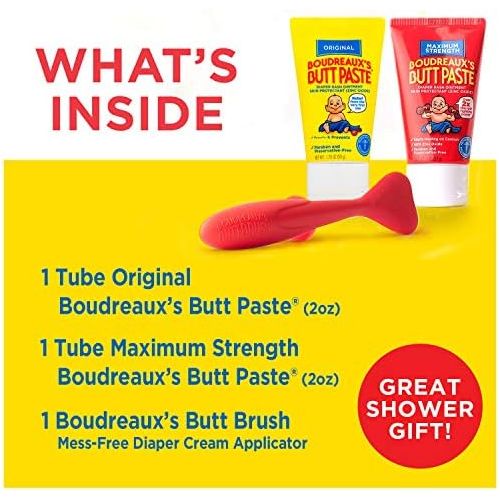  [아마존베스트]Boudreauxs Butt Paste Rash Kicking Kit | Diaper Rash Ointments & Diaper Cream Applicator