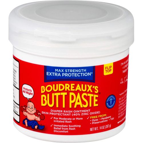  Boudreauxs Butt Paste Diaper Rash Ointment, Maximum Strength, 14 Oz