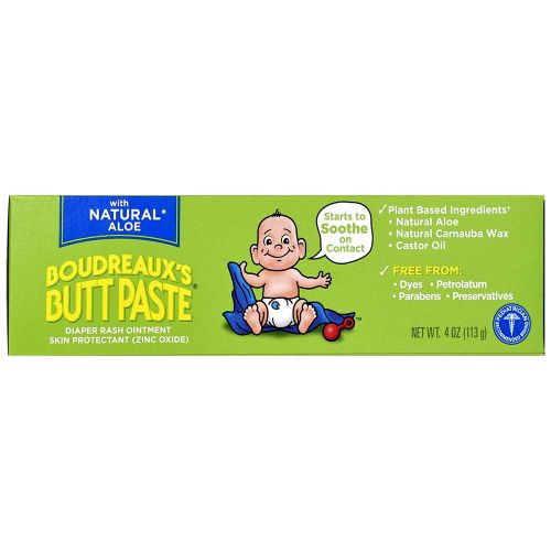  Boudreauxs Butt Paste Diaper Rash Ointment, With Natural Aloe, 4 Oz