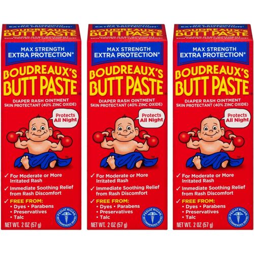  Boudreauxs Butt Paste Diaper Rash Ointment | Maximum Strength | 2 Ounce | Pack of 3