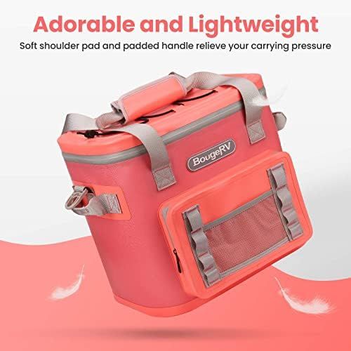  BougeRV Soft Cooler, 30 Cans Portable Soft Sided Insulated Leak Proof Waterproof Cooler Bag for New Year Gift, Birthday Gift