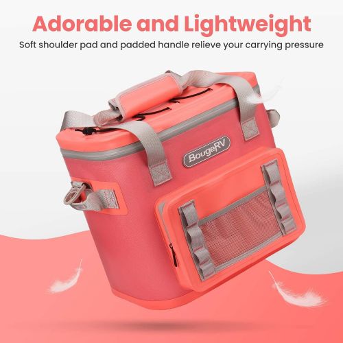  BougeRV Soft Cooler, 30 Cans Portable Soft Sided Insulated Leak Proof Waterproof Cooler Bag for New Year Gift, Birthday Gift