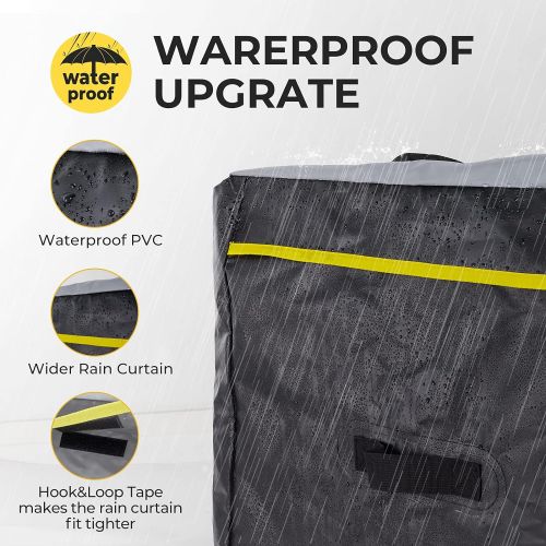  BougeRV 20 Cubic Feet Rooftop Cargo Carrier Bag with Anti-Slip Mat Waterproof Car Roof Soft-Shell Bag Cargo Luggage Storage Bag for Cars with or Without Side Rails for Camping, Ski