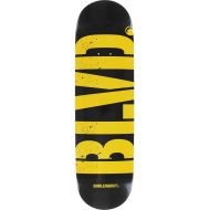 Boulevard Logo Skateboard Deck -8.25 Black/Yellow Deck ONLY - (Bundled with Free 1 Hardware Set)