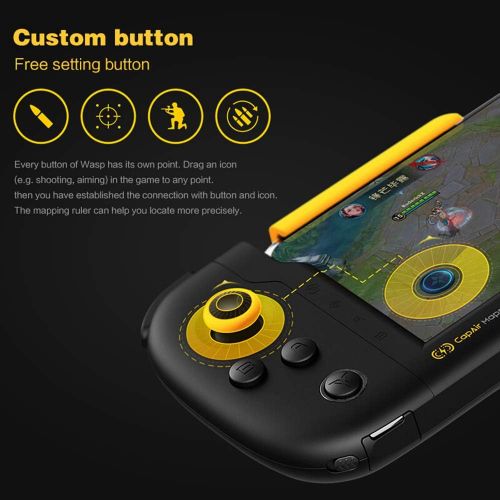  Bounabay Wireless Game Controller Capair Mapping Gamepad Compatible iPhone 6-8plus