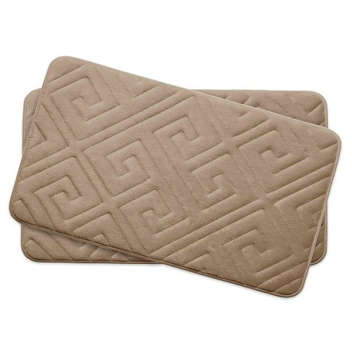  Bounce Comfort Caicos Memory Foam 17-Inch x 24-Inch Bath Mats (Set of 2)