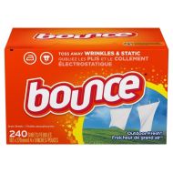 Bounce Fabric Softener Sheets, Outdoor Fresh, 240 Count (2 Pack(240 Count))
