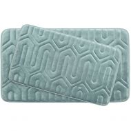 Bounce Comfort Extra Thick Memory Foam Bath Mat Set - Thea Premium Plush 2 Piece Set with BounceComfort Technology, 20 x 32 in. Aqua